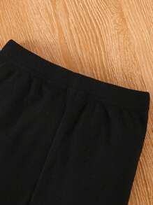 Baby Front Button Long Sleeve Pocket Plaid Minimalist Top And Matching Set - Coffee Brown - View 7