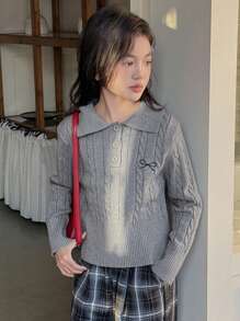 DAZY Tween Girl Tween Girl Turtleneck Sweater For Fall - Grey - View 4