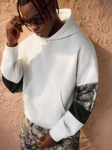 Forever 21 Men's Colorblock Letter Patched Detail Sweatshirt - Light Grey - View 3