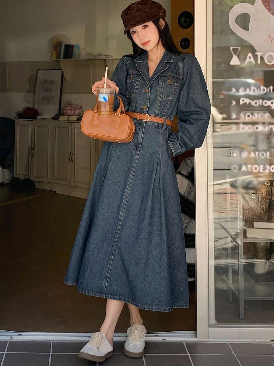 DAZY Women's Sweet Denim Dress For Valentine's Day, Spring/Summer