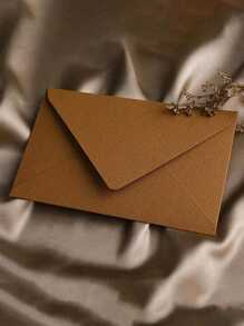 10 piezas Sobres, Sobres de oficina, Tarjetas de invitación de boda, Cartas de invitación comercial occidental, Regalos para fiestas, Tarjetas de sobre decorativas para fiestas, Múltiples estilos y texturas de fieltro de colores, Almacenamiento hecho a mano DIY, Invitaciones de unicolor, Día de San Valentín - Multicolor - Ver 1