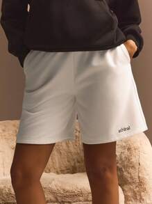 Athîral Women's Plain Casual Shorts, Fashionable And Suitable For Everyday Wear - White - View 1