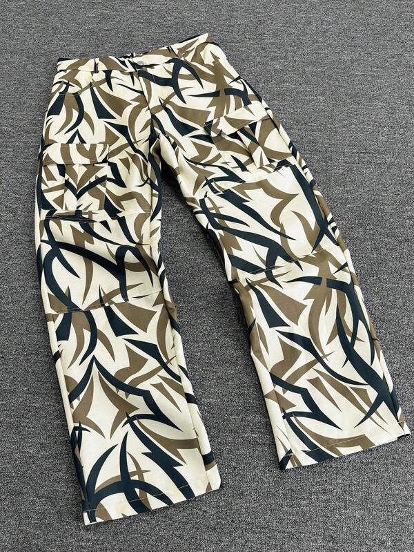 PAVTROS Pantalones cargo casuales holgados con camuflaje de la calle Manfinity Streetrush para hombres, pantalones de camuflaje, regalo para el novio