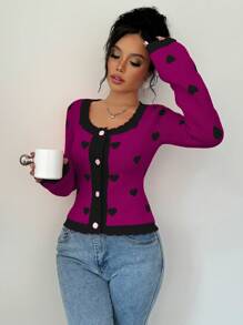 Elenzga Top décontracté simple à manches longues avec boutonnage en façade et patchwork de couleur unie, pour un port quotidien