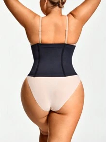 SHAPORA Seamless Waist Trainer With Adjustable Closure Shapewear Body Shaper -Tummy Waist Control - Black - View 2