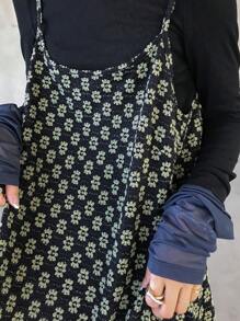 FRIFUL 女式提花无袖连衣裙，女士夏季服装，演唱会服装，休闲女装 - 黑色 - 查看 6