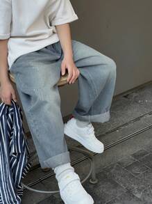 Dazy Kids Tween Boy Kids Denim Jeans - Medium Wash - View 7