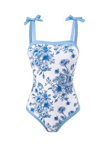 Sparklyn Teen Girls One-Piece Swimsuit (Random Printed Design) - Multicolor - View 6