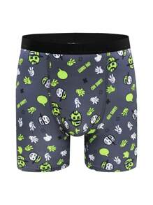 5pcs Men's Simple Print Boxer Briefs - Multicolor - View 5