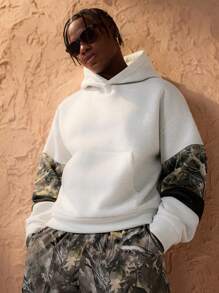 Forever 21 Men's Colorblock Letter Patched Detail Sweatshirt - Light Grey - View 7