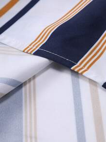 Manfinity Homme Men Asymmetrical Design Long Sleeve Shirt & Pants Set - Multicolor - View 3