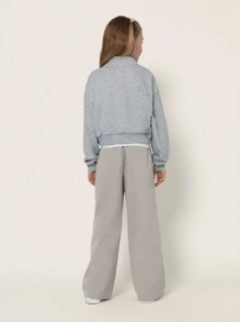 SUMWON 未来巨星半拉链套头运动衫冬季休闲长袖运动学院风健身青年上衣