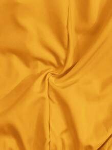 Slaydiva Casual V Neck Bat Sleeve Short Sleeve Shorts Yellow Women's Jumpsuit-C - Yellow - View 8