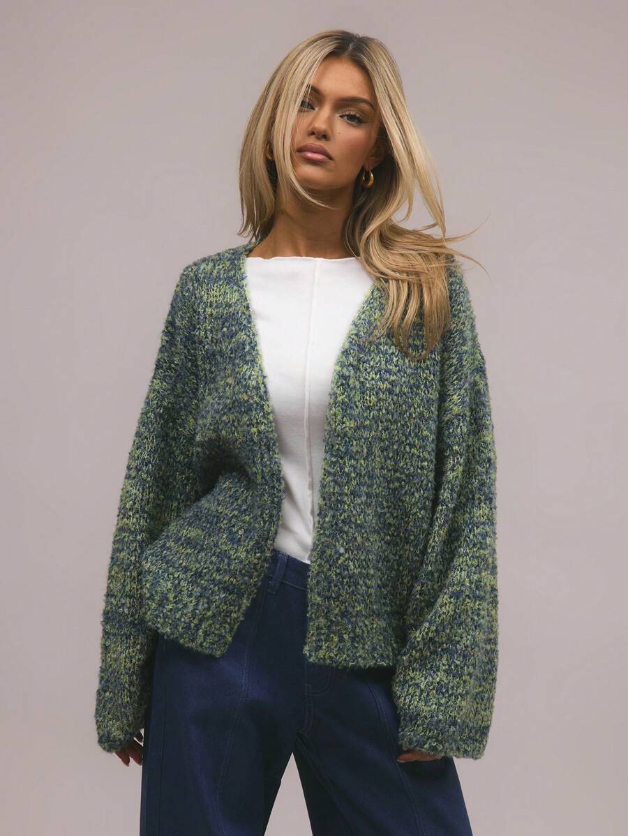 MUSERA Oversized Flare Sleeve Knit Jumper Cardigan Spring Y2K 90's Casual Cute Sweet Airport Oversized Back To School Winter Everyday Work Office Chic Sweater Vacation Spring - Multicolor - View 1