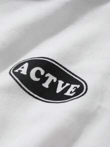 DAZY 2 Peças/Conjunto Colete e Shorts com Recorte Colorido para Menino Jovem - Preto e Branco - Visão 3