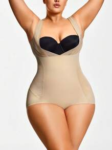 SHAPORA Plus Size Simple Solid Color Casual Everyday Jumpsuit