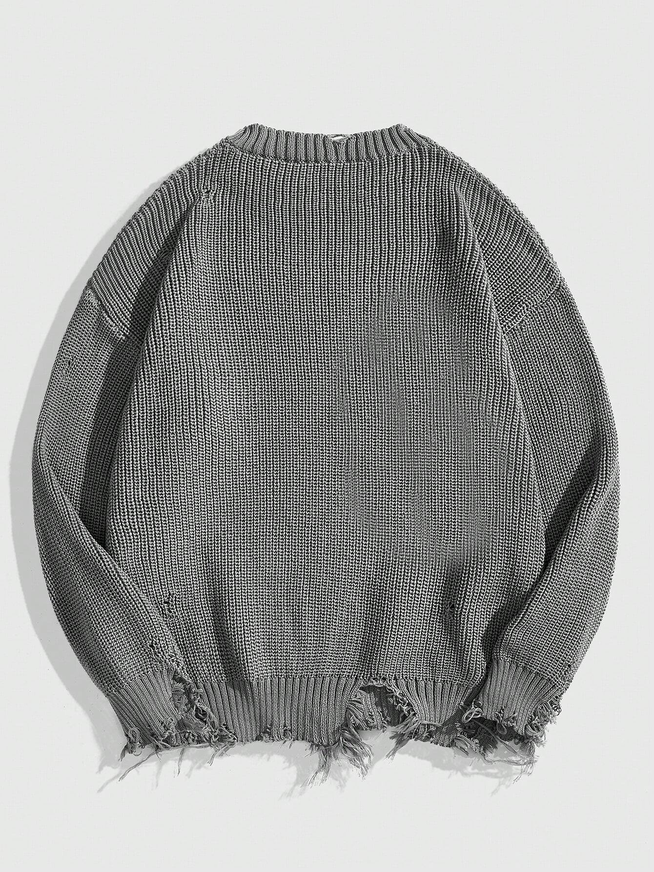 トップス 00s archive in the attic distressed knit Aiwpstoin Women Off The Shoulder Ripped Striped Sweater