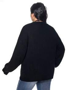 ROMWE Hippie 大码嬉皮复古迷人星月提花针织套衫