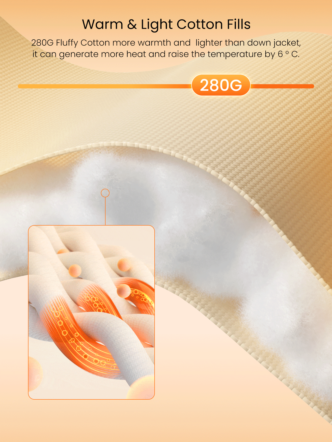 GLOWMODE Windproof Lightweight Warm Cropped Ribbed Cuffs Bomber Puffer Jacket Daily Casual Winter - Black - View 3