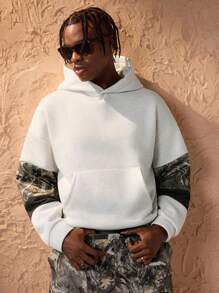Forever 21 Men's Colorblock Letter Patched Detail Sweatshirt - Light Grey - View 4