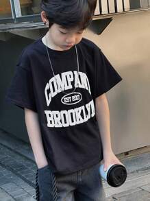 DAZY Tween Boy Fall T-Shirt,Back To School Clothes - Navy Blue - View 4