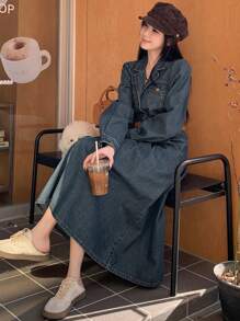 DAZY Women's Sweet Denim Dress For Valentine's Day, Spring/Summer