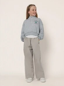 SUMWON 未来巨星半拉链套头运动衫冬季休闲长袖运动学院风健身青年上衣