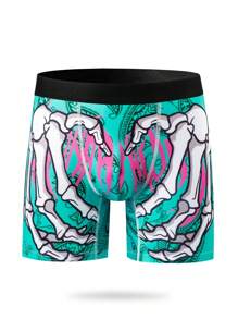 4 件装 男士创意数码印花平角内裤