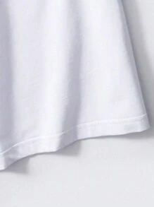 Manfinity EMRG Men's Loose Fit Simple Vintage English Numeral Print White T-Shirt