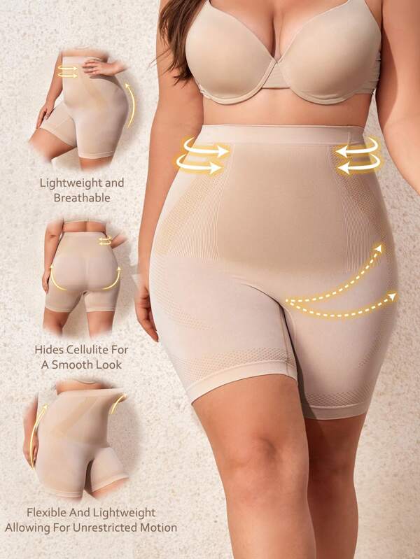 1 szt. Damskie plus size bezszwowe wyszczuplające legginsy modelujące brzuch i pośladki