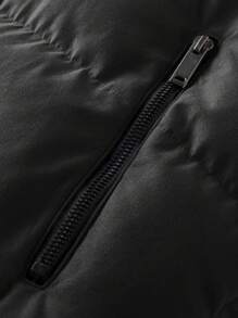 Manfinity Hypemode 男士纯色羊毛领拉链长袖冬季夹克加厚外套男士防寒夹克