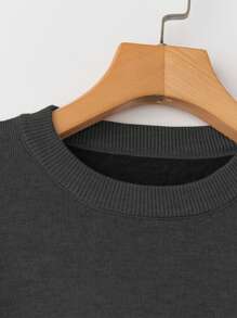 Chiquease Women Fitted Raglan Sleeve Crew Neck Sweater With Thermal Lined
