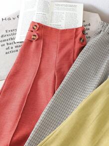 SHEIN Genkimix Kids 年轻女孩休闲宽松日常通勤长裤