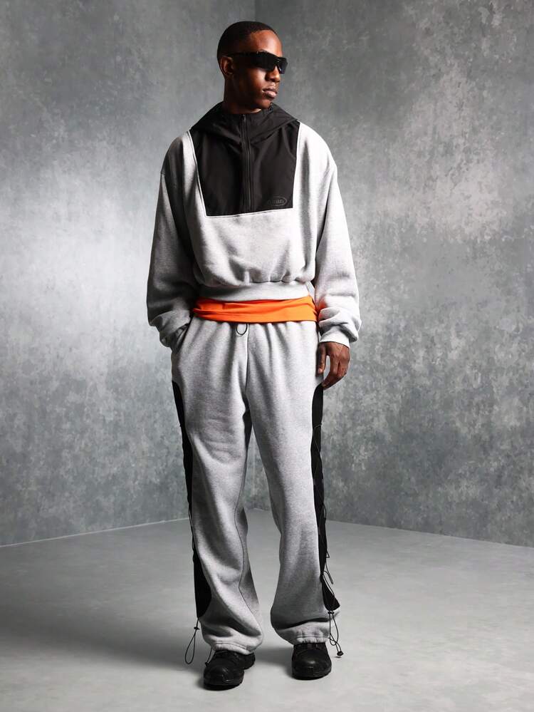 Colorblock Half-Zip Pullover Hoodie