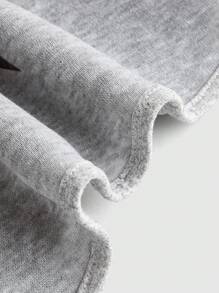 Jouncy Quần short lưng thun in họa tiết ngôi sao năm cánh cho nữ - Xám - Xem 9