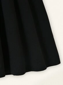 SHEIN Explorewe 1pc Girls Retro American College Style Letter Graphic A-Line Camisole Dress