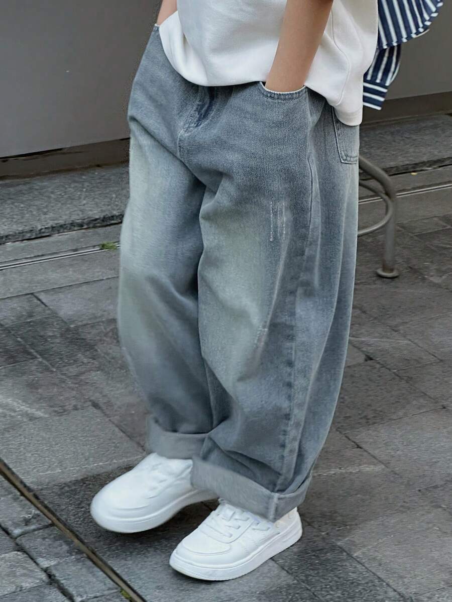 Dazy Kids Tween Boy Kids Denim Jeans - Medium Wash - View 1