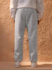 Forever 21 Herren Thermounterfutterte Sweathose, dicke warme thermale graue Hose für Herbst & Winter