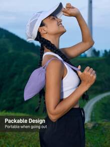 In My Nature 女式字母印花连帽长袖户外雨衣外套女式徒步服装 - 淡紫色 - 查看 3