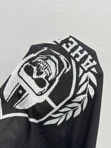 Coolane 女士春夏西部街头服饰演唱会 Grunge Ghost Face V 领 T 恤