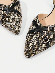 CUCCOO BIZCHIC Elegante en modieuze flats met puntige neus en gekruiste band voor dames, geschikt voor woon-werkverkeer
