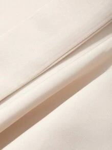 DAZY Elegant French Style V-Neck Satin Long Sleeve Tie-Waist Blouse For Women