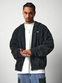 ROMWE MEN Street Life Men's Casual Zip-Up Hoodie For Autumn