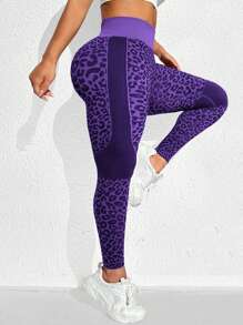 SHEIN 无缝塑腰高压缩紧身裤，适合瑜伽/健身 - 彩色 - 查看 7