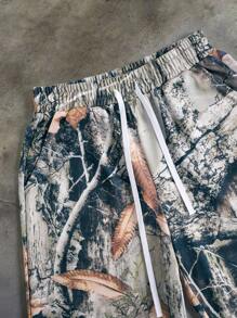 Women's Casual Sports Street-Style Camouflage Tree Branch Print Long Sleeve 2 Pieces Set, Autumn/Winter - Multicolor - View 6