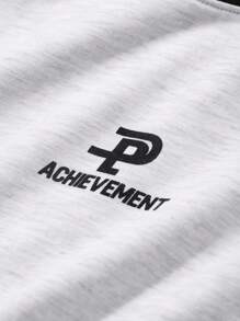 Dazy Kids 2 件套青少年男孩字母印花圆领短袖 T 恤和宽松短裤套装，休闲，返校服装