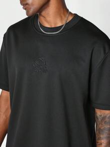 SUMWON Regular Fit Short Sleeve Tee With Limited Edition Graphic Print And Front Embroidery