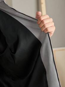 Manfinity NXTstreet Chaqueta de manga larga gris de corte holgado para hombre de talla grande