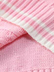 Claim Dot Contrast Binding V Neck Casual Sweater Vest For Men, Standard Size, For Fall Winter