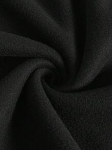 Manfinity LEGND Plus Size Men's Letter Print Hooded Sweatshirt And Sweatpants Set, Casual For Autumn/Winter - Black - View 4